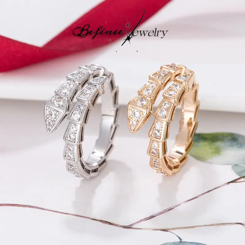 Snake Rings for Women Girls - Ladies Alternate Ring Vintage Open Ring Mothers Anniversary Birthday Christmas Jewelry Gifts