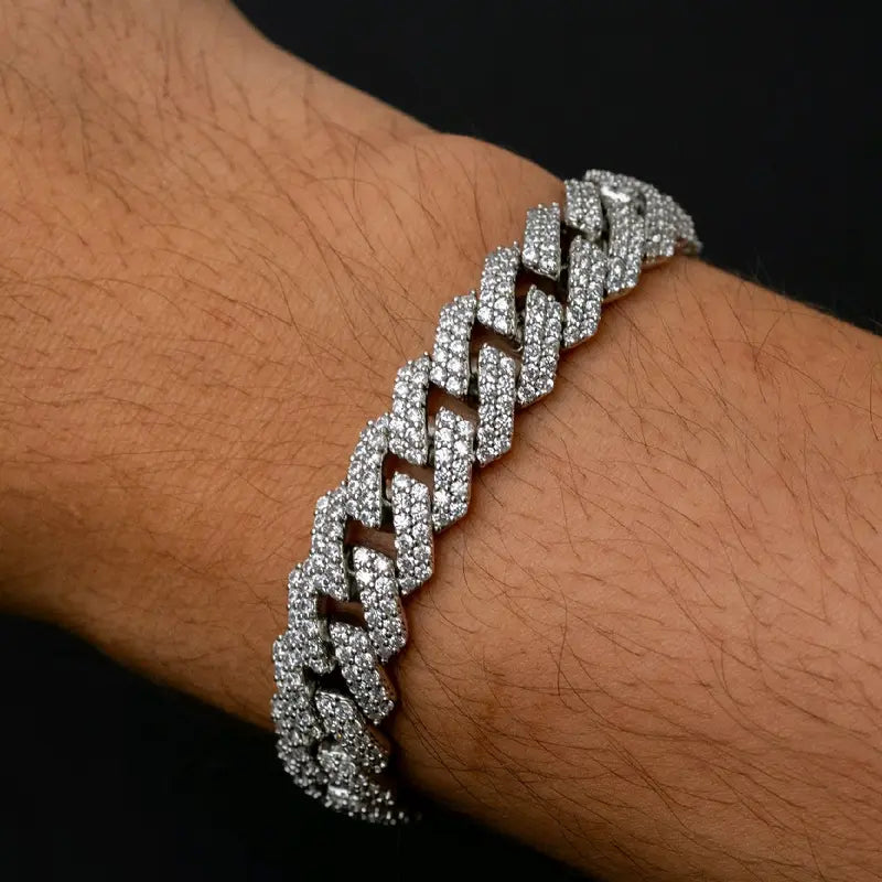 12Mm Iced Out Cuban Bracelet