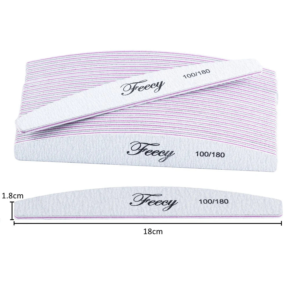 Nail Files 5/10Pcs/Lot 100/180 Durable Buffing Grit