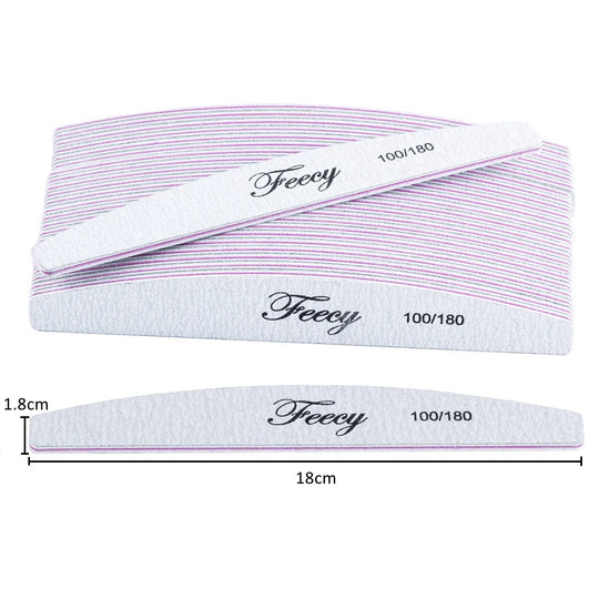 Nail Files 5/10Pcs/Lot 100/180 Durable Buffing Grit