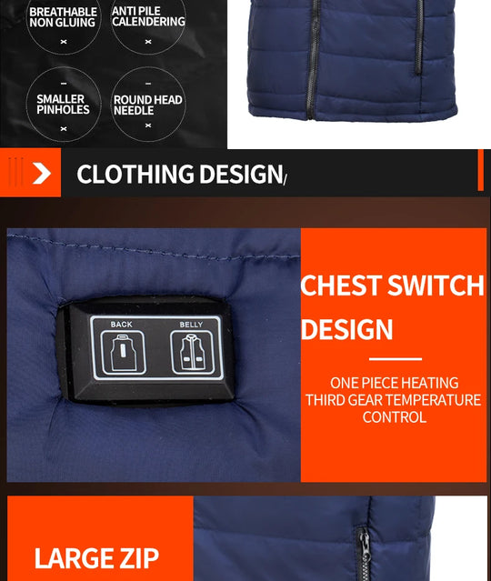 Heated Vest Electric Heated