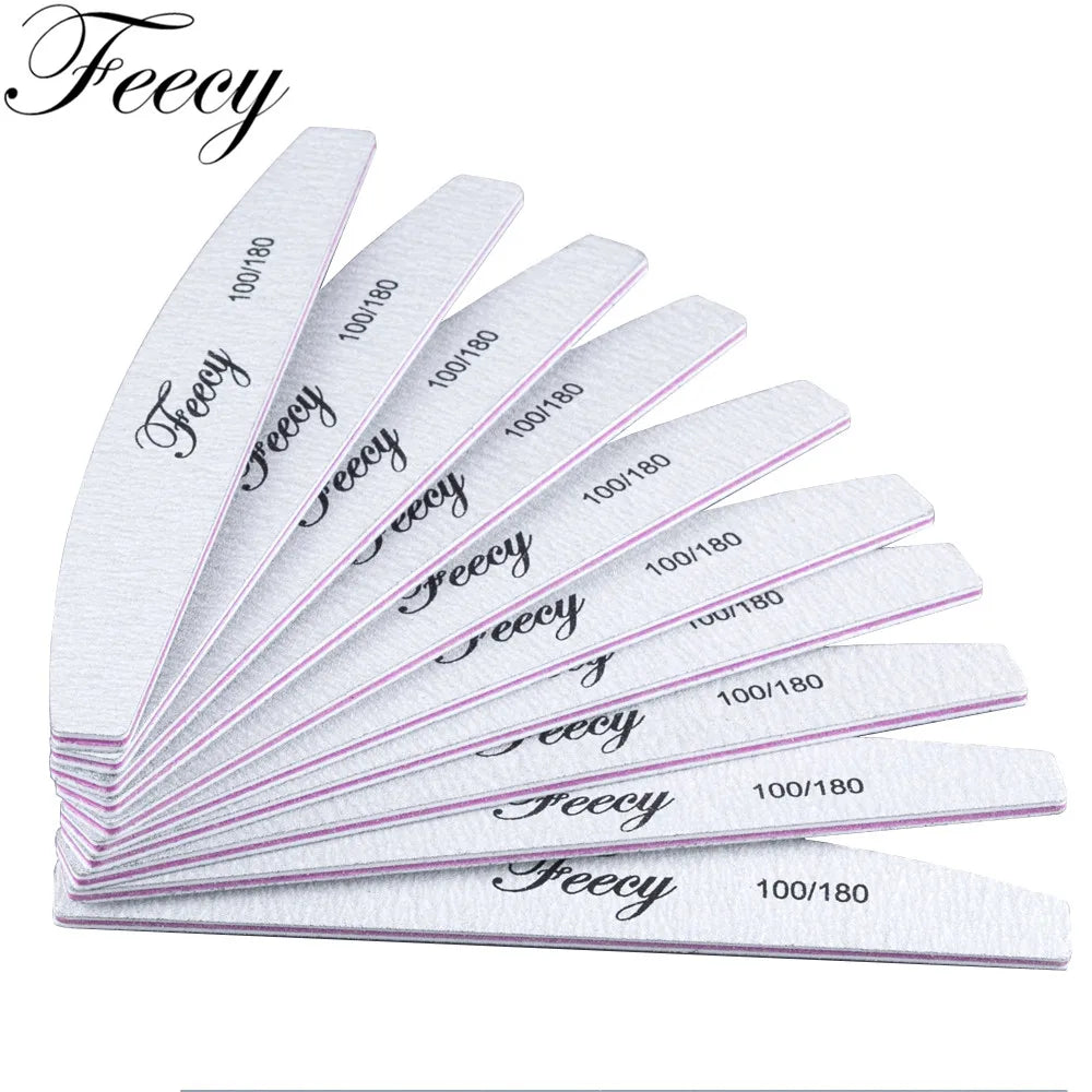 Nail Files 5/10Pcs/Lot 100/180 Durable Buffing Grit