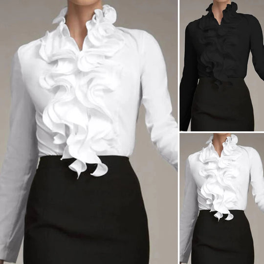 S ZANZEA Ladies Chic Tunic Tops Spring Office