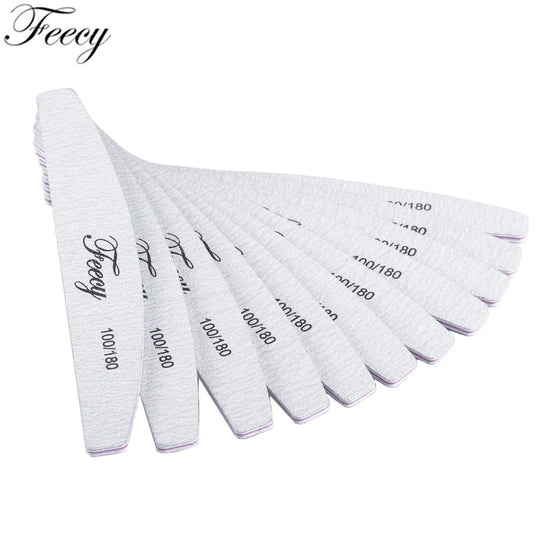 Nail Files 5/10Pcs/Lot 100/180 Durable Buffing Grit