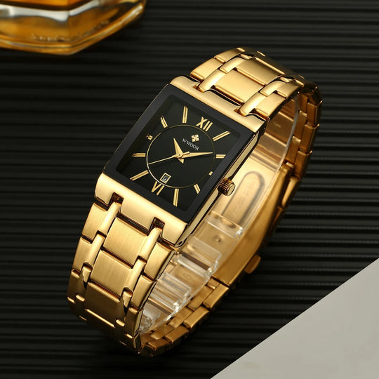 Relogio Masculino WWOOR Gold Watch Men