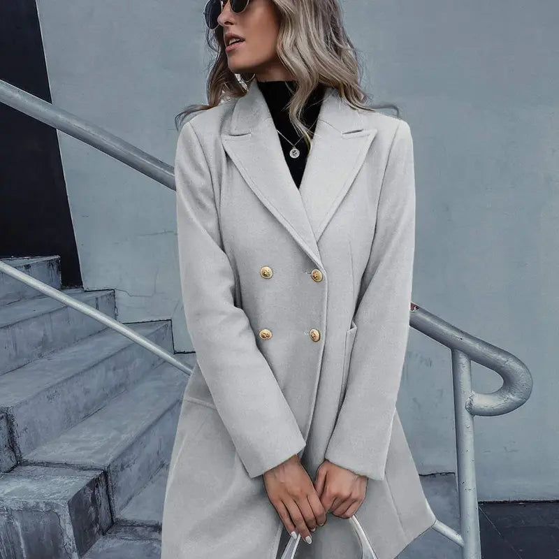 DOUBLE BREASTED POCKET PEA COAT CF0528